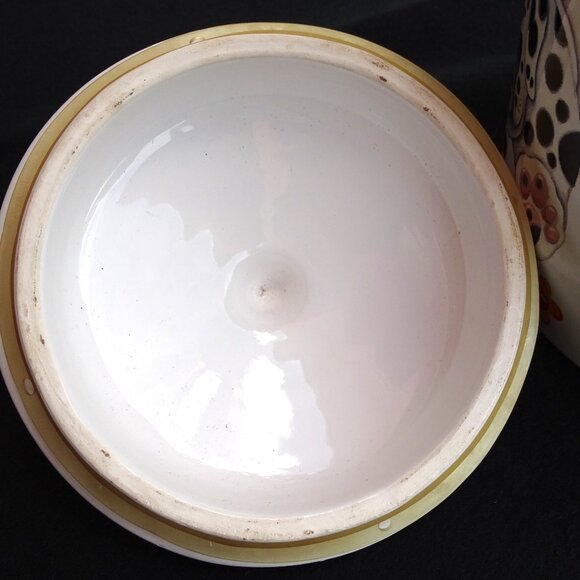 Vintage Dog Cookie Jar 9"Tx6.25"W with Paw Prints & Bones - Picture 10 of 12